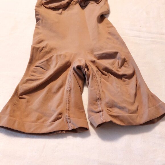 SHAPERX Wide Starps Mid-Thigh Bodysuit Tummy Control Shapewear Seamless Sculptin - Picture 3 of 9